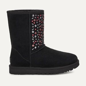 EUC Women’s Size 6 (Euro Sz 37) UGG Classic Short Stud II Winter Boote In Black